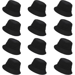 Wheebo 12 Pieces Bucket Hats for Women Summer Beach Fishmen Hat for Lady Adult Unisex Cotton Cap