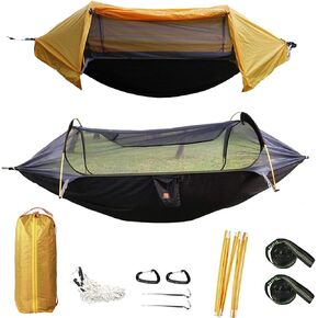 Camping Hammock Tent, Hammock & Ground Tent & Swing 3 in 1with Mosquito Net Waterproof Lightweight Bag