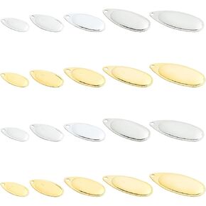 شفرات دوارة لجذب الصيد من SUPERFINDINGS، شفرات دوارة من الفولاذ الكربوني DIY ملحقات طُعم الصيد لصنع الطعم (10 أنماط، 60 قطعة - لونين) in Kuwait