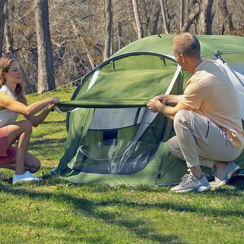 Moon Lence Pop up Tent Instant Tent 4 Person Camping Tent Waterproof Tent for Family Easy Setup with 3 Mesh Windows and 2 Big Doors in Kuwait