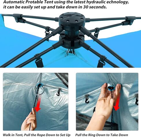 Ubon 4/6/8 شخص 60 ثانية إعداد خيمة التخييم خيمة فورية مقاومة للماء مع ذبابة المطر القابلة للإزالة، خيمة فورية محمولة عائلية خيمة أوتوماتيكية للتخييم والمشي لمسافات طويلة وتسلق الجبال in Kuwait