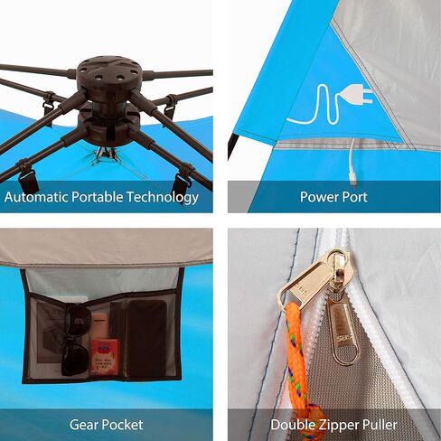 Ubon 4/6/8 شخص 60 ثانية إعداد خيمة التخييم خيمة فورية مقاومة للماء مع ذبابة المطر القابلة للإزالة، خيمة فورية محمولة عائلية خيمة أوتوماتيكية للتخييم والمشي لمسافات طويلة وتسلق الجبال in Kuwait