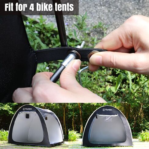 Tent Pole Replacement for 4 Bike Tents, Tent Rod Repair Kit for Storage Tent, Pre-Assembled Tent Poles(2 Long and 5 Short Poles) Black in Kuwait