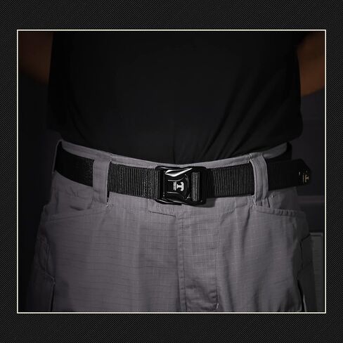 حزام تكتيكي عسكري 1.5 بوصة حزام عمل شبكي من النايلون سريع الإصدار حزام EDC حزام حمل مخفي مع مشبك معدني شديد التحمل in Kuwait