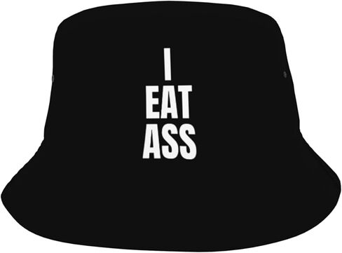 I Eat Ass Fisherman hat Outdoor Leisure Shade Sun Protection Bucket Cap Unisex in Saudi Arabia