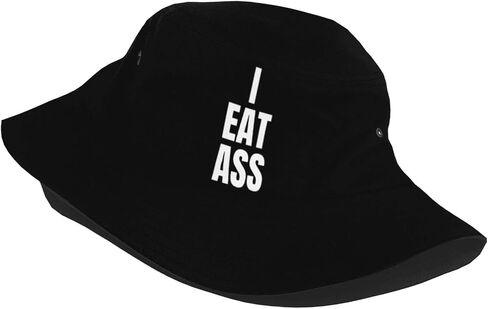 I Eat Ass Fisherman hat Outdoor Leisure Shade Sun Protection Bucket Cap Unisex in Saudi Arabia