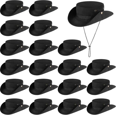 Xtinmee 20 Pcs Boonie Hat Bulk Wide Brim Bucket Hat Safari Hats Outdoor Sun Hats for Hiking Camping with Adjustable Strap in Saudi Arabia
