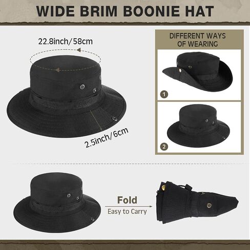 Xtinmee 20 Pcs Boonie Hat Bulk Wide Brim Bucket Hat Safari Hats Outdoor Sun Hats for Hiking Camping with Adjustable Strap in Saudi Arabia