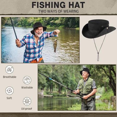 Xtinmee 20 Pcs Boonie Hat Bulk Wide Brim Bucket Hat Safari Hats Outdoor Sun Hats for Hiking Camping with Adjustable Strap in Saudi Arabia