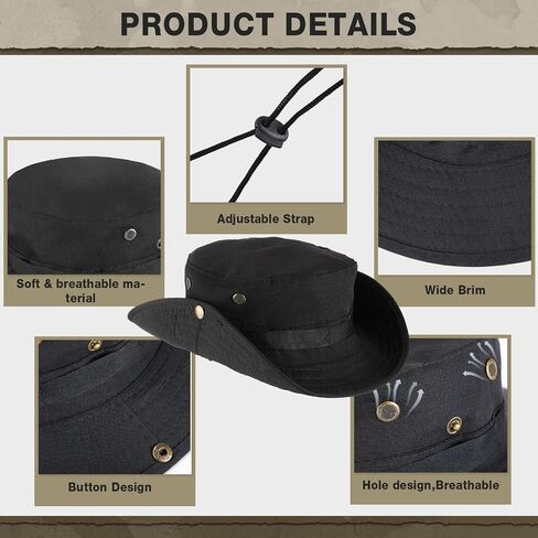 Xtinmee 20 Pcs Boonie Hat Bulk Wide Brim Bucket Hat Safari Hats Outdoor Sun Hats for Hiking Camping with Adjustable Strap in Saudi Arabia