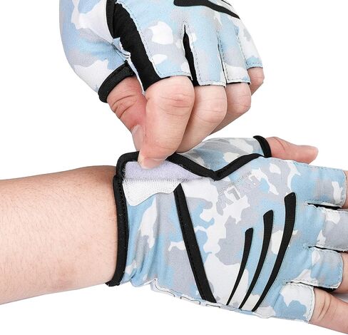 قفازات الصيد من RYLY rexperformance، قفازات حماية من الأشعة فوق البنفسجية بدون أصابع قابلة للتنفس بعامل حماية من الأشعة فوق البنفسجية 50+ قفازات رياضية للإبحار والتجديف وركوب الدراجات in Kuwait