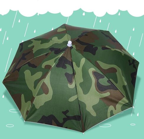 NDNCZDHC Umbrella Hat, Adjustable Hands Free Foldable UV Protection Umbrella Cap for Fishing, Golf, Camping, Beach, Gardening and Sunshade Outdoor in Saudi Arabia
