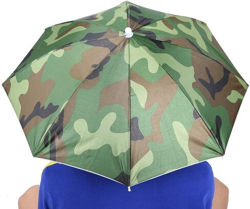 NDNCZDHC Umbrella Hat, Adjustable Hands Free Foldable UV Protection Umbrella Cap for Fishing, Golf, Camping, Beach, Gardening and Sunshade Outdoor in Saudi Arabia