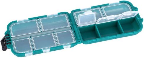 صندوق طُعم VGEBY، صندوق تخزين طُعم الصيد مع 10 فتحات وحامل خطافات وحقيبة تخزين ملحقة in Kuwait