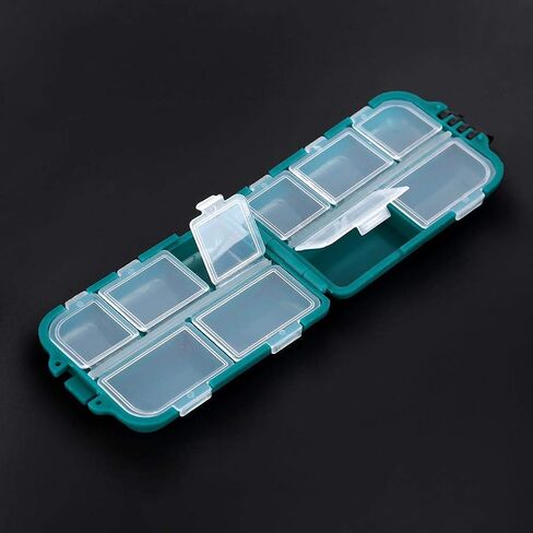 صندوق طُعم VGEBY، صندوق تخزين طُعم الصيد مع 10 فتحات وحامل خطافات وحقيبة تخزين ملحقة in Kuwait