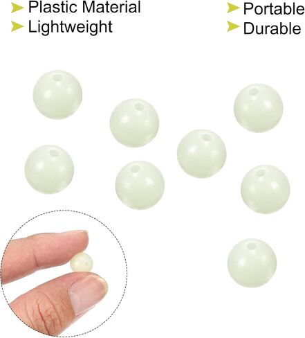 PATIKIL Luminous Fishing Beads, Plastic Glow Fishing Bait Eggs Rig Beads Tackle Tool in Kuwait