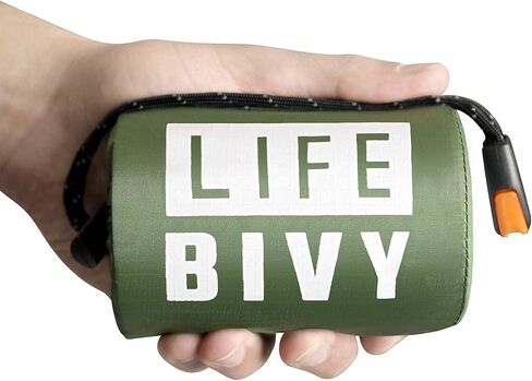 Go Time Gear - Life Bivy Emergency Sleeping Bag Thermal Bivvy and Life Tent Emergency Survival Shelter - Emergency Sleeping Bags and Survival Tent - Emergency Bag Bundle (Green) in Saudi Arabia