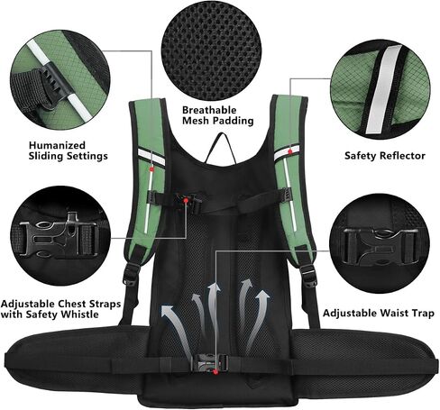 NONSAR Hydration Backpack, Hiking Backpack with 3L Water Bladder, Insulated Water Backpack for Women, Men, Kids, Keep Liquids Cool Up to 5 Hours, Daypack for Hiking, Running, Climbing, Cycling in Kuwait