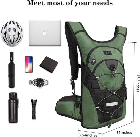 NONSAR Hydration Backpack, Hiking Backpack with 3L Water Bladder, Insulated Water Backpack for Women, Men, Kids, Keep Liquids Cool Up to 5 Hours, Daypack for Hiking, Running, Climbing, Cycling in Kuwait