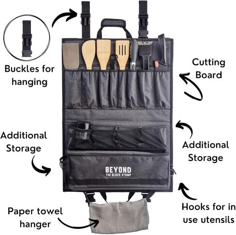 Camp Kitchen Organizer and Utensil Kit - Set of 14 - Travel Organizer - Grill Accessories - Portable Camping Gear in Saudi Arabia
