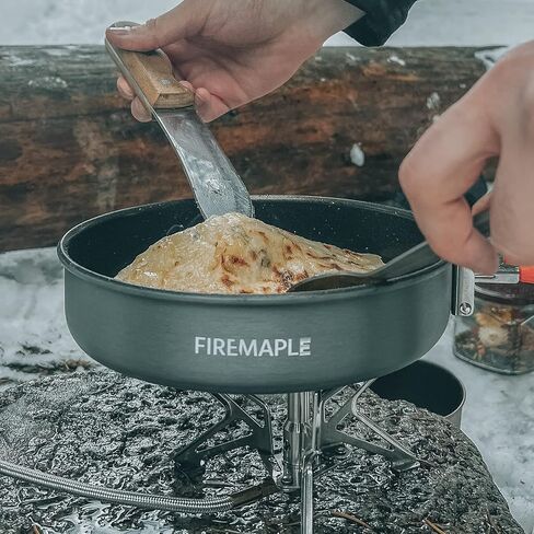 Fire-Maple Feast Outdoor Camping Cookware, Pot and Pan Set Stackable Kit | Hard-anodized Aluminum, Stackable Storage, PFOA-free, Pot+Frypan+Kettle, Ideal for Group in Kuwait