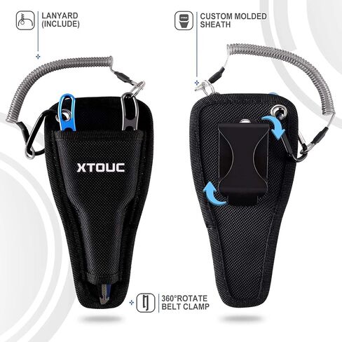 كماشة الصيد XTOUC، معدات صيد الأسماك برأس مشبك من سبائك التيتانيوم، أدوات صيد مقاومة للمياه المالحة، قطع خط جديلة مزيل الخطاف وكماشة حلقية مقسمة، مع غمد وحبل قصير in Kuwait
