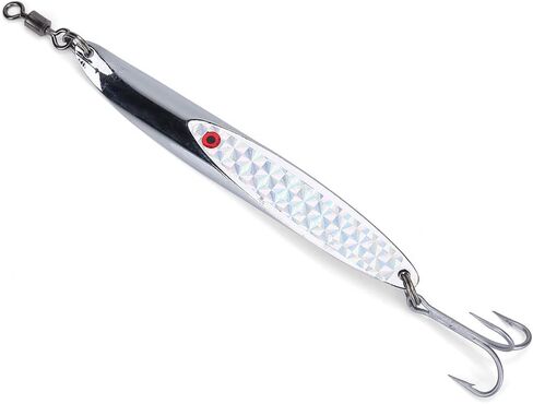 Lures Sequins Metal Bass Hard Spoon Bait Jig Lure Artificial Hook Fishing Lures Baits Attractants Spoons(84g-Silver) in Saudi Arabia