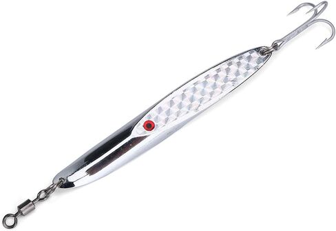 Lures Sequins Metal Bass Hard Spoon Bait Jig Lure Artificial Hook Fishing Lures Baits Attractants Spoons(84g-Silver) in Saudi Arabia