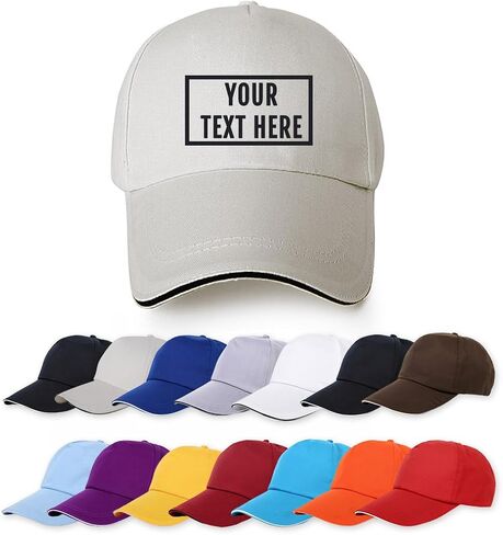 Custom Baseball Cap Personalized Text Name Unisex Adjustable for Men & Women Dad Hats in Saudi Arabia