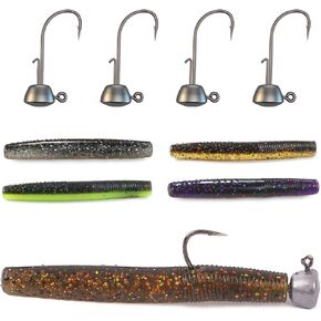 Ned Rig Baits Kit,TRD Soft Plastic Worms or Crawfish for Bass Fishing in Saudi Arabia