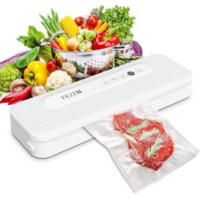 Fezen Food Saver Vacuum Sealer Machine, Compact Food Sealer Design, Automatic Air Sealing System w/ Pulse Function for Food Saver and Food Storage, Keep Food Fresh, Dry & Moist Food Modes, Small & Portable, Easy to Clean in Kuwait