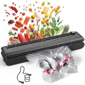 BEYUAM Vacuum Sealer, Food Saver Vacuum Sealer Machine with Auto&Manual Options for Food Storage, 5 in1 Food Vacuum Sealer with Dry&Moist Modes, LED Indicator Lights, Compact Design, Includes 15PCS（18） in Saudi Arabia