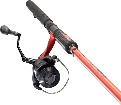 Lew's Cat Smash Spinning Reel and Fishing Rod Combo, 7-Foot 2-Inch 1-Piece IM6 Graphite Fishing Rod, Right or Left-Hand Retrieve, Red in Saudi Arabia