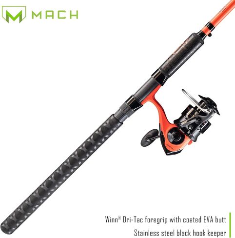 Lew's Cat Smash Spinning Reel and Fishing Rod Combo, 7-Foot 2-Inch 1-Piece IM6 Graphite Fishing Rod, Right or Left-Hand Retrieve, Red in Saudi Arabia