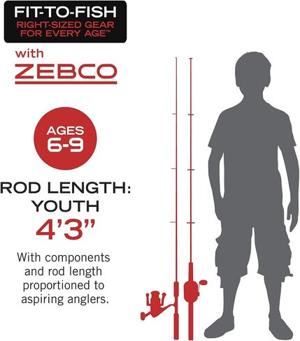 Zebco Splash Junior Spinning Reel and Fishing Rod Combo, 4-Foot 2-Piece Fishing Pole, Size 10 Reel, Changeable Right- or Left-Hand Retrieve, Pre-Spooled with 6-Pound Zebco Line, Pink in Saudi Arabia