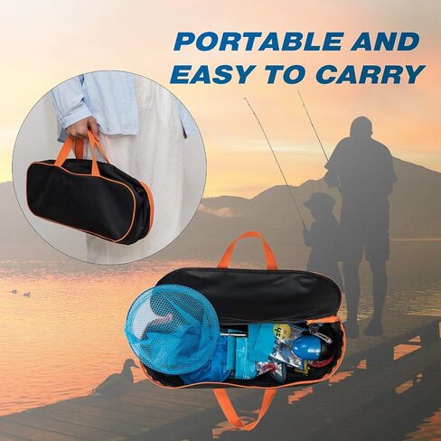 Alwonder Kids Fishing Pole 5.9FT Portable Telescopic Fishing Rod and Reel Combo Kit with Spincast Fishing Reel Tackle Box, Fishing Net, Folding Bucket for Boys, Girls and Youth in Saudi Arabia