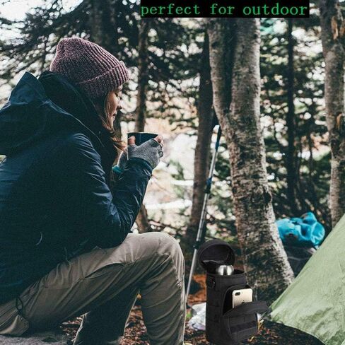 حقيبة زجاجة مياه JASLIT، حامل زجاجات 1000D نايلون تكتيكية عسكرية MOLLE H2O حاملة للزجاجات، حزام كتف قابل للفصل لحقيبة الظهر والتخييم والسفر والأنشطة الخارجية in Kuwait