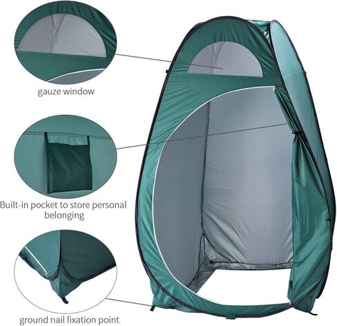 Portable Outdoor Pop-up Toilet Dressing Fitting Room Privacy Shelter Tent Army Green in Saudi Arabia