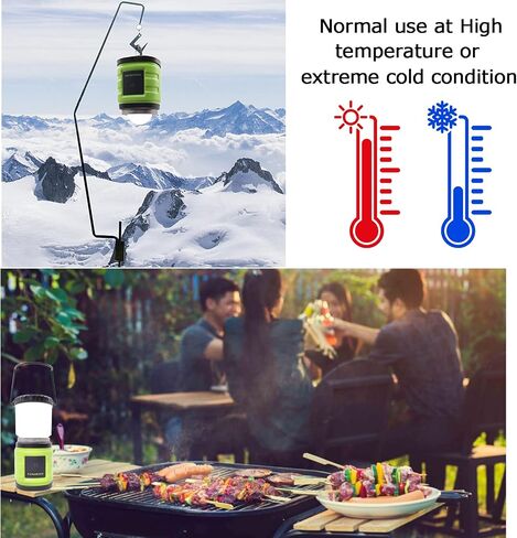 LED Camping Lantern Rechargeable,1200LM,4 Light Modes,Stepless dimming,6000mAh Power Bank with Display,Overcurrent Protection,IP65 Waterproof,Perfect for Hiking,Home and More,USB Type C Cable Included in Saudi Arabia