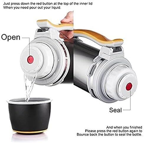 2L Stainless Steel Insulated Vacuum Flask Work Travel Camping Sport Kettle,Vacuum Insulated Beverage Bottle,Insulated Cup Mug (Color : Blue) in Saudi Arabia