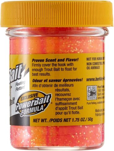 Berkley unisex-adult PowerBait Glitter Trout Bait Sherbet ,Jar in Saudi Arabia