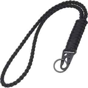 Heavy Duty Paracord Lanyard Keychain, Paracord Necklace Cell Phone Keychain Whistles Wrist Braided Strap in Saudi Arabia