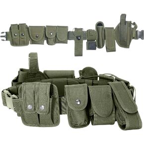 10 in 1 Tactical Duty Belt,Security Military Belt with Pouches,Rig Police Molded Pouches Kit Tactical Security Guard Belt in Saudi Arabia