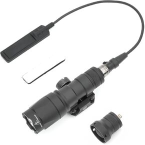 NECARL M300A 500 لومن مصباح يدوي تكتيكي سلاح خفيف مع مفتاح زر ضغط ومفتاح ضغط عن بعد للأوضاع الثابتة/اللحظية، مناسب لسكك Picatinny مقاس 20 مم in Kuwait