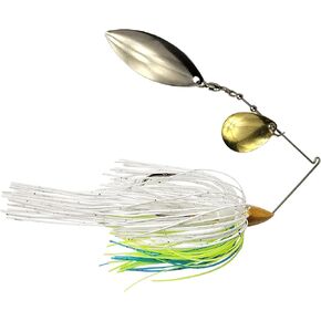 Trophy Bass Company CS-II Colorado Willow 1/2 Oz Spinnerbait, Brass and Nickel Spinner Blades with Trailer, Trout, Walleye, Pike, or Bass Lures, Fishing Lures for Freshwater or Saltwater