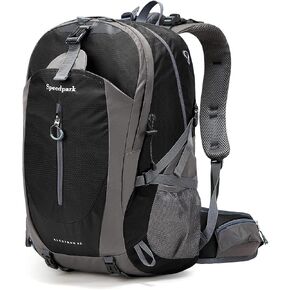 SPEEDPARK Hiking Backpack 40L Waterproof Hiking Daypack with Rain Cover, Outdoor Trekking Travel Backpacks for Men Women