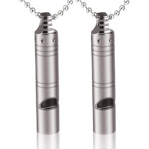 Whistle Emergency,Titanium Whistle Necklace Keychain Loud up to 120db,Emergency Survival Whistles for Kids Women Men,Safety Whistles for Camping Hiking in Kuwait