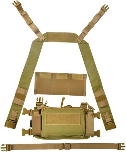 سترة Roseboon التكتيكية في الهواء الطلق الصدر تلاعب خفيفة للغاية تنفس سترة التدريب القتالية قابل للتعديل للكبار وحدات كرات الطلاء سترة الصدر الصغيرة تلاعب الصدرية التكتيكية للرجال in Kuwait