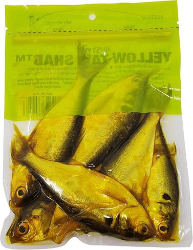 RUSTYS Bait أصفر الذيل الظل، باس ستريبس، واليلي، طعم الصيد بالدراجة، جذاب، إغراء in Saudi Arabia