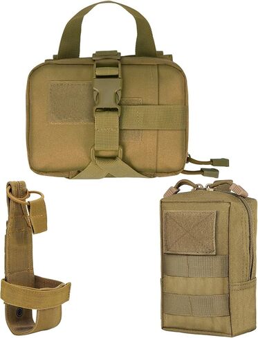 IronSeals Tactical Molle Pouches Multi-Purpose Military Nylon Waist Pack Utility Bag Detachable Patches Pouches for Dog Vest Harness in Kuwait